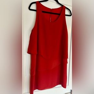 Chelsea 28, size medium, persimmon (dark orange-red) dress.